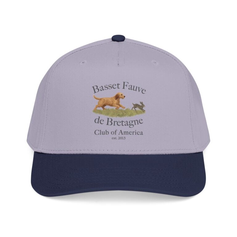 Embroidered Basset dog cap with logo design