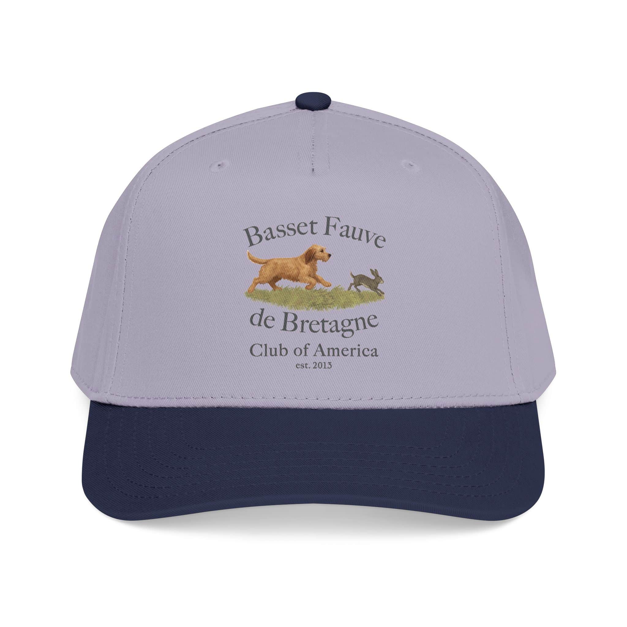 Embroidered Basset dog cap with logo design