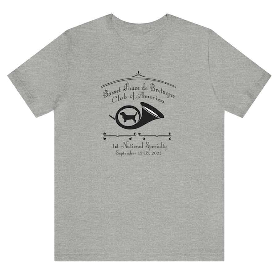 Gray t-shirt with a Fauve and horn graphic design.