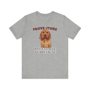 Basset Fauve de Bretagne graphic gray t-shirt design