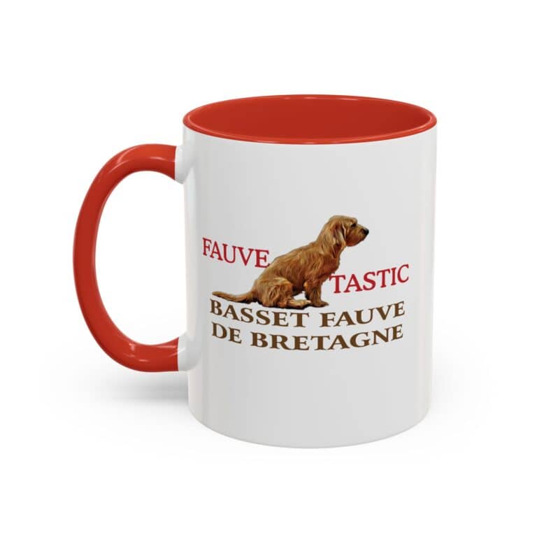 Mug with Basset Fauve de Bretagne design.