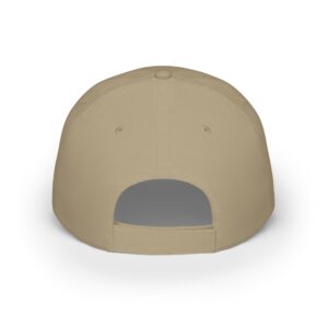 Back view of beige baseball cap