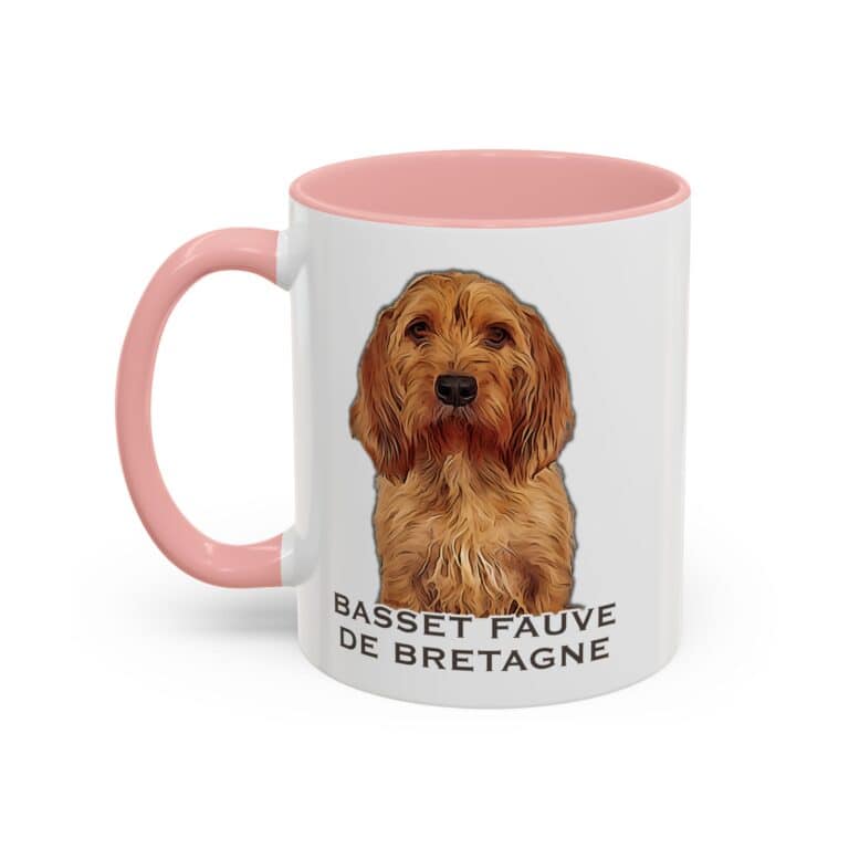 Mug with Basset Fauve de Bretagne illustration