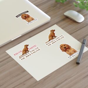 Basset Fauve de Bretagne dog stickers on table