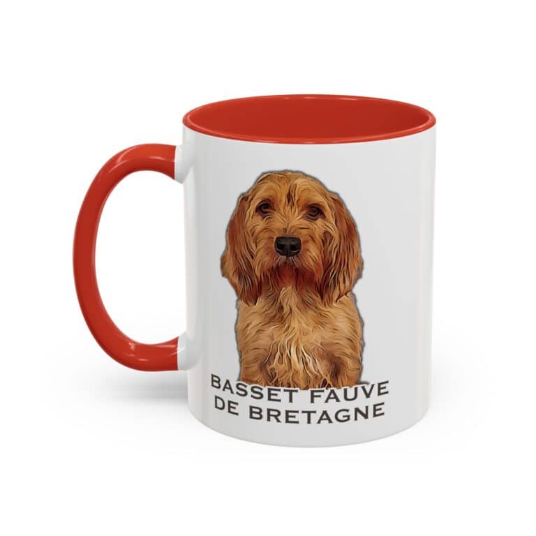 Mug with Basset Fauve de Bretagne illustration