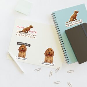 Notebooks with Basset Fauve de Bretagne dog stickers