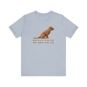 T-shirt with Basset Fauve de Bretagne dog design.