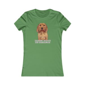 Green t-shirt with Basset Fauve de Bretagne design.