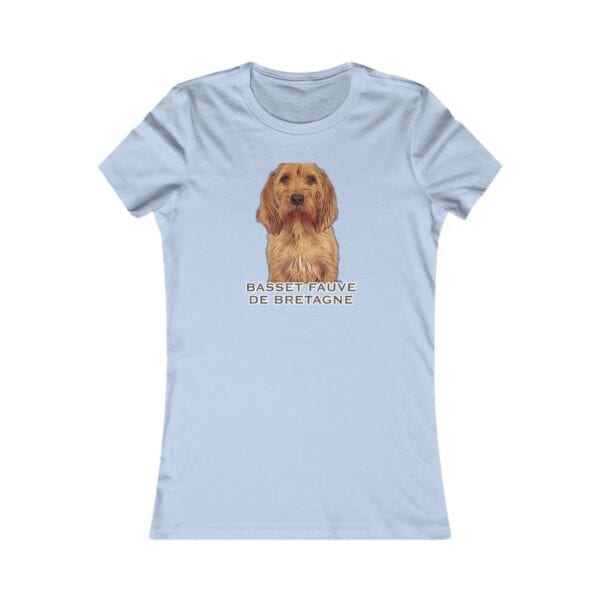 Blue shirt with Basset Fauve de Bretagne design.