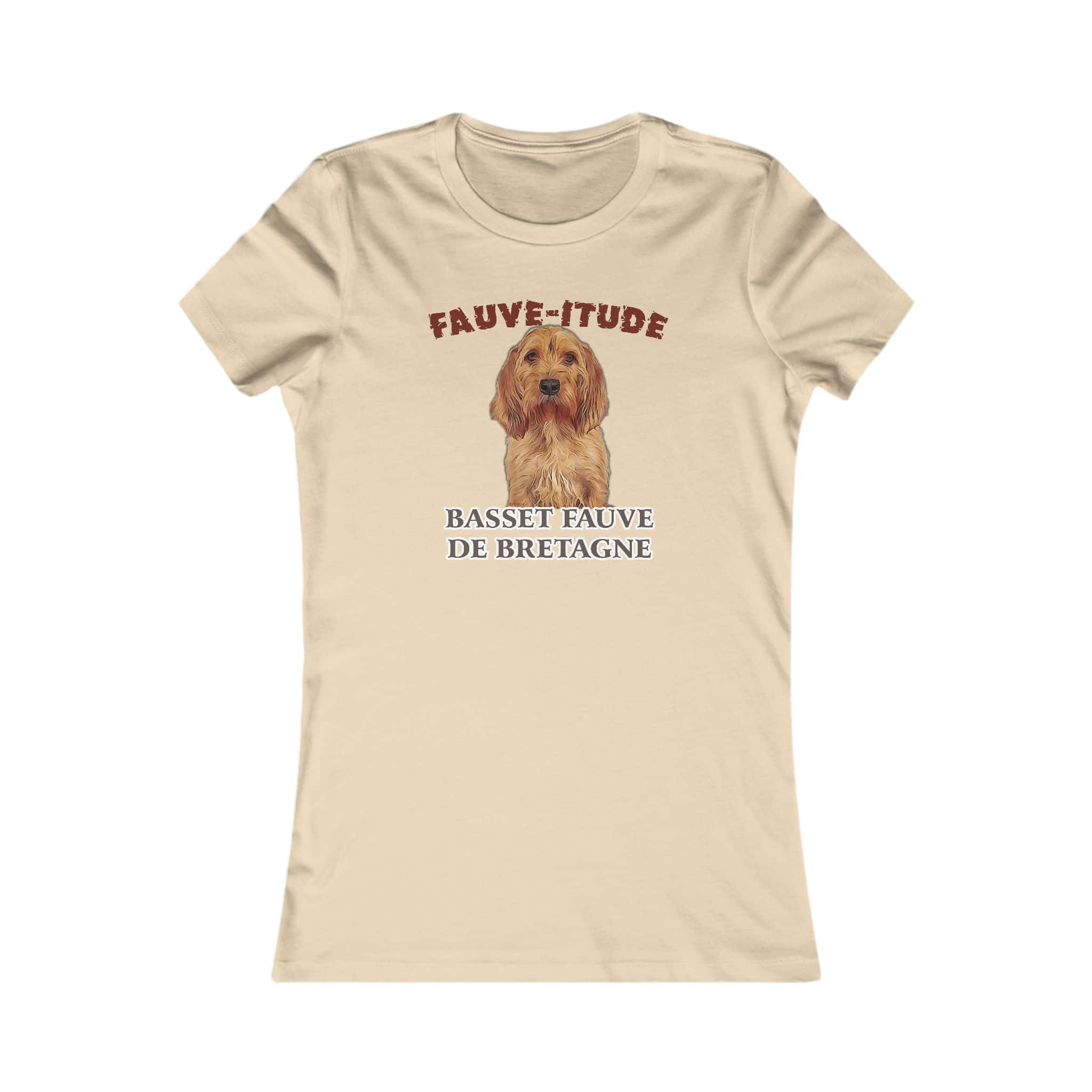 Beige shirt with Basset Fauve de Bretagne design.