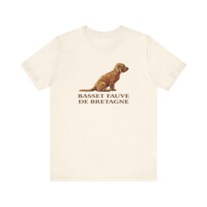 Basset Fauve de Bretagne dog design on T-shirt.