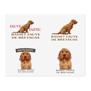 Basset Fauve de Bretagne dog illustrations and logos.