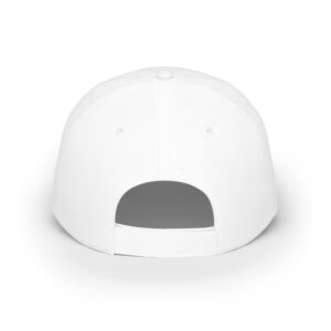 Back view of white baseball cap