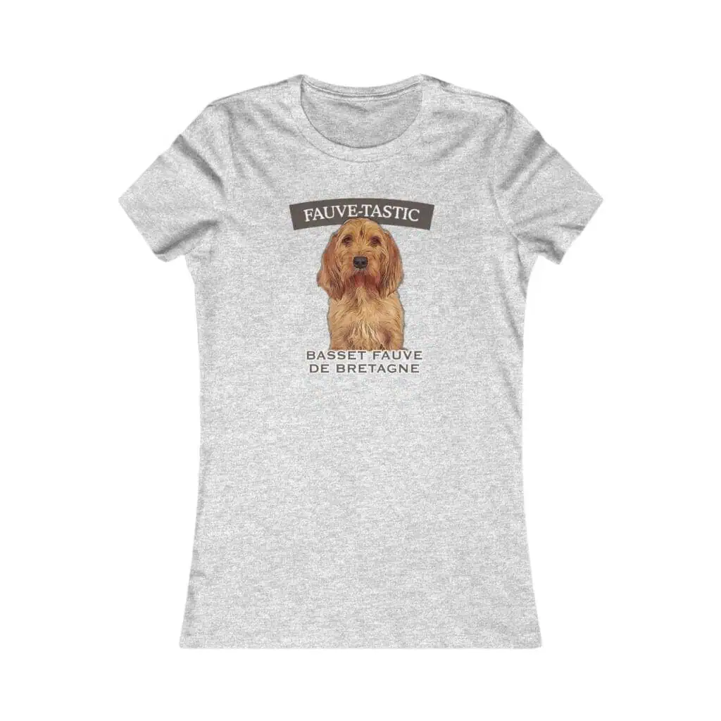 Gray shirt with Basset Fauve de Bretagne print.
