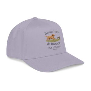 Basset Fauve de Bretagne logo on lavender cap.