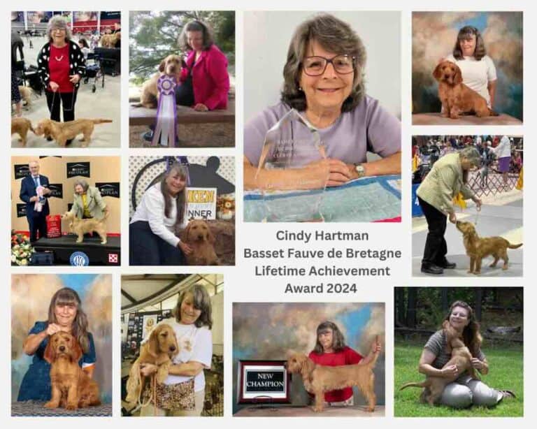 Cindy Hartman, dog show lifetime achievement award 2024.