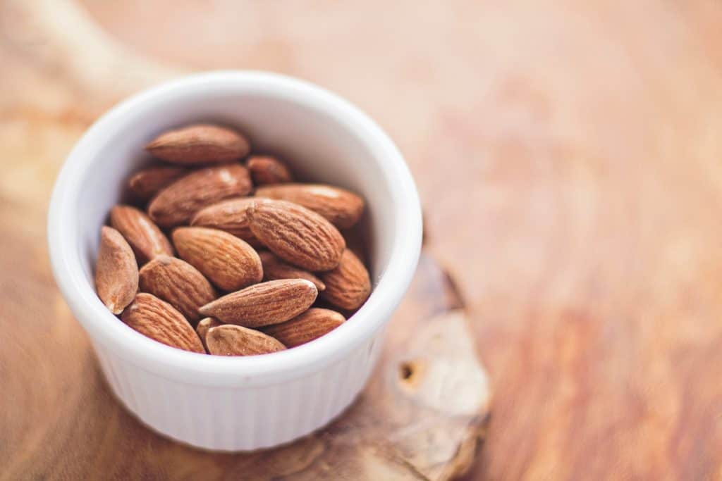 small bowl of almonds