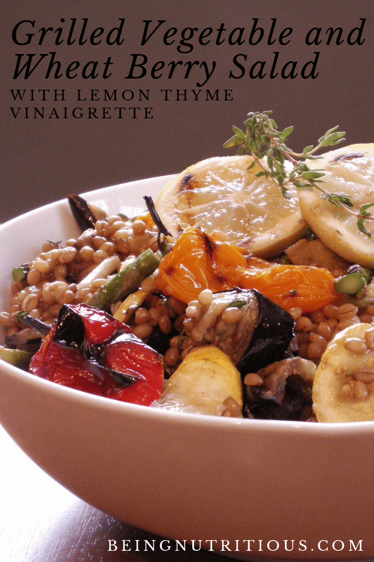 Wheat berry salad pinterest graphic