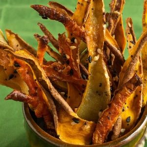 Vegetable Crisps in a small cup