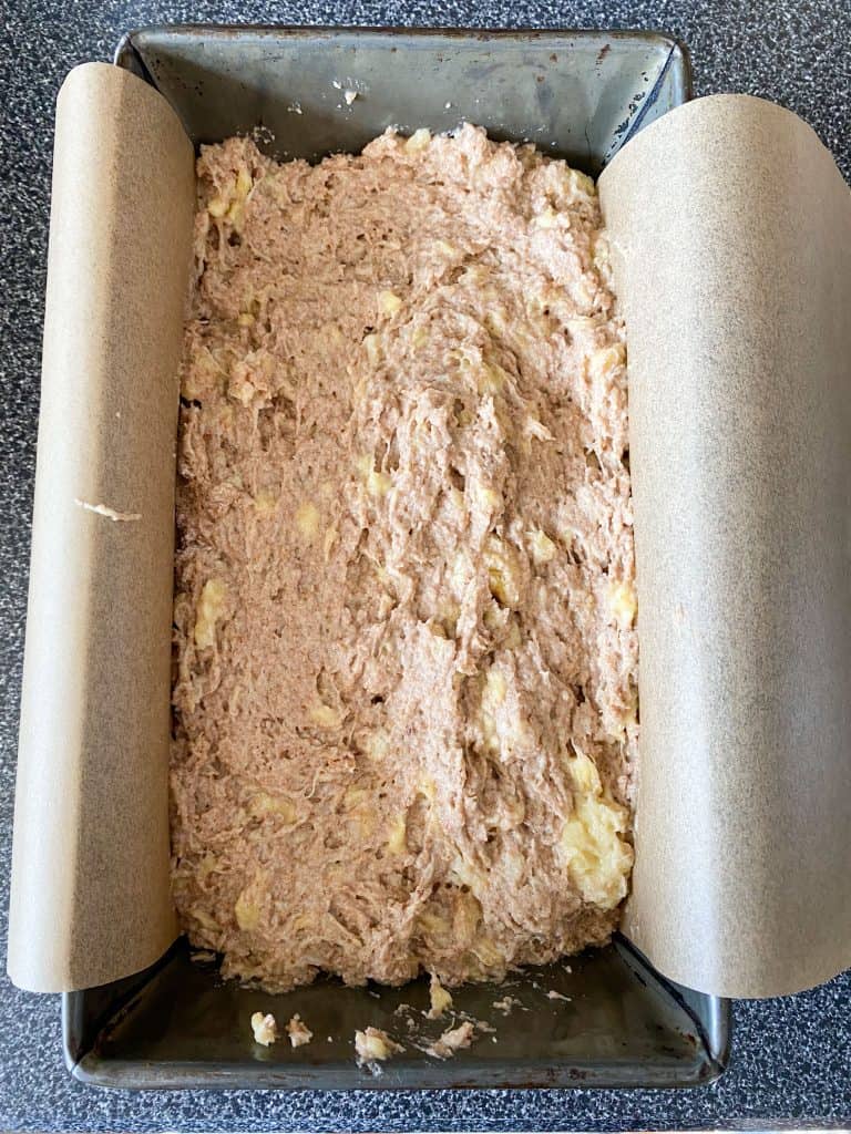 Batter in loaf pan