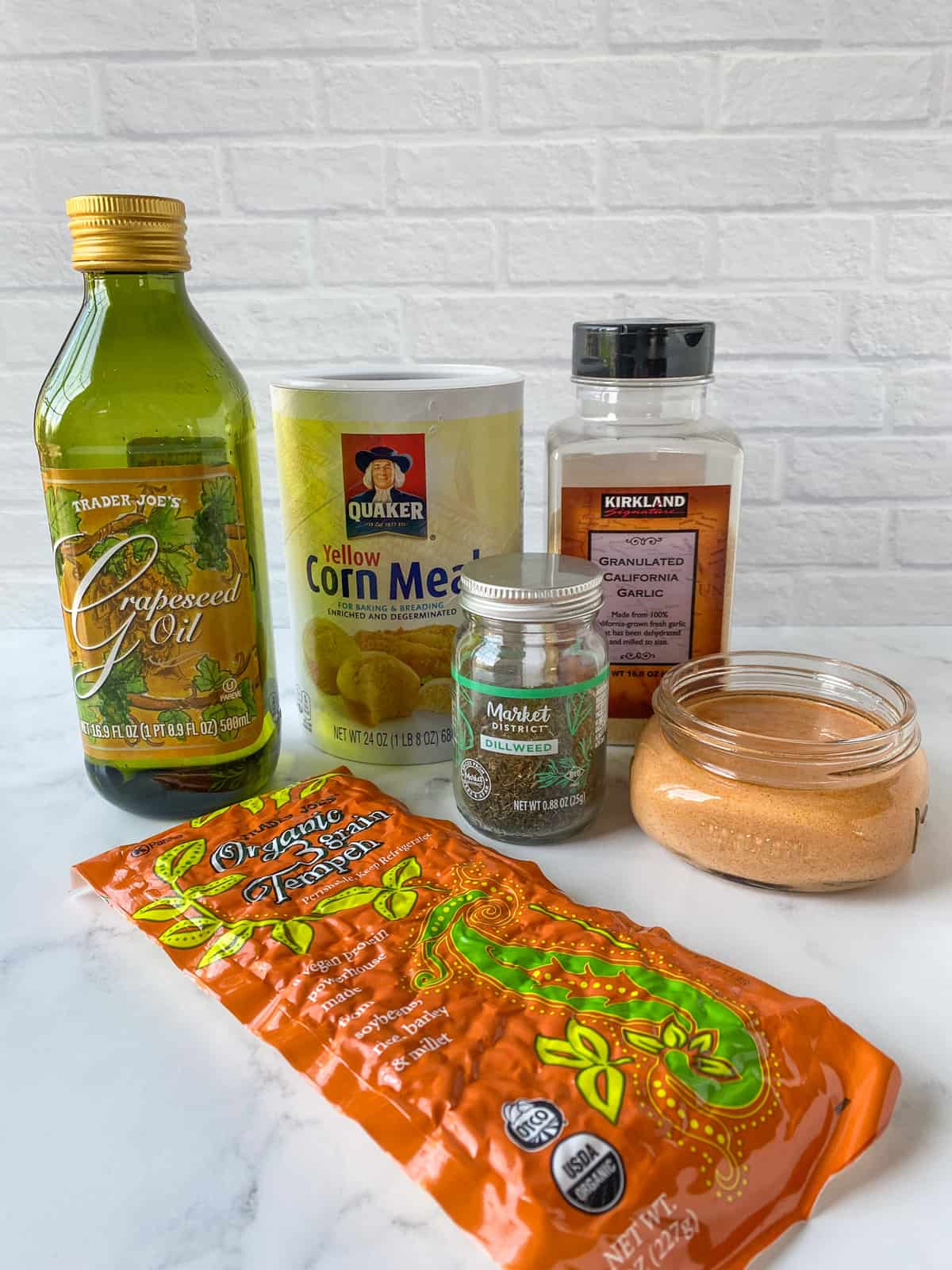 Ingredients for Buffalo tempeh recipe.