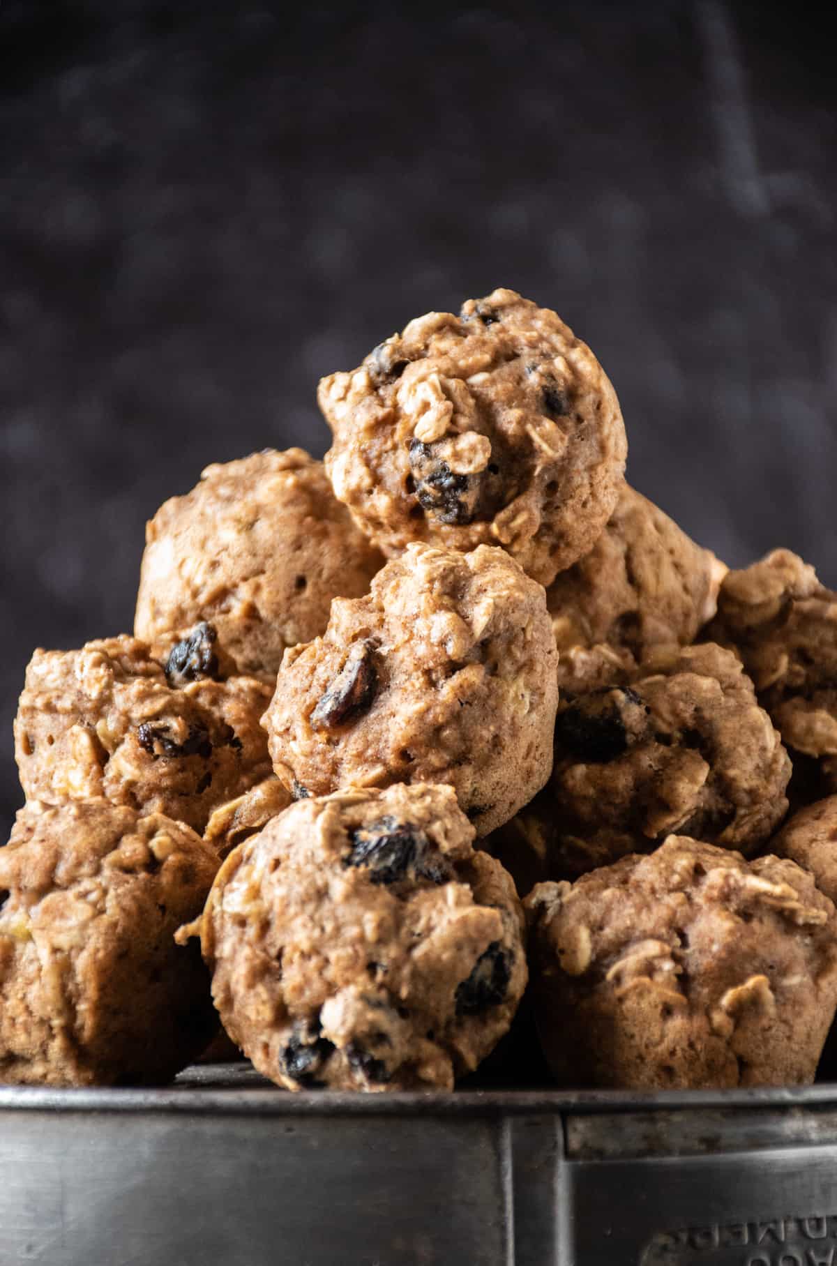 Pile of mini muffins.