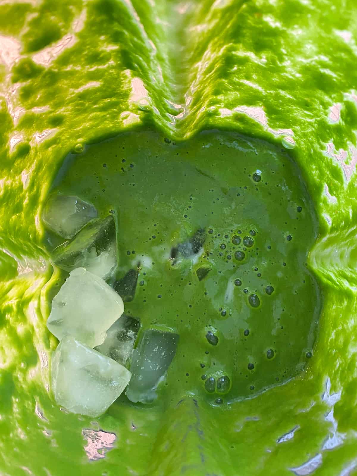 Ice added to blender.