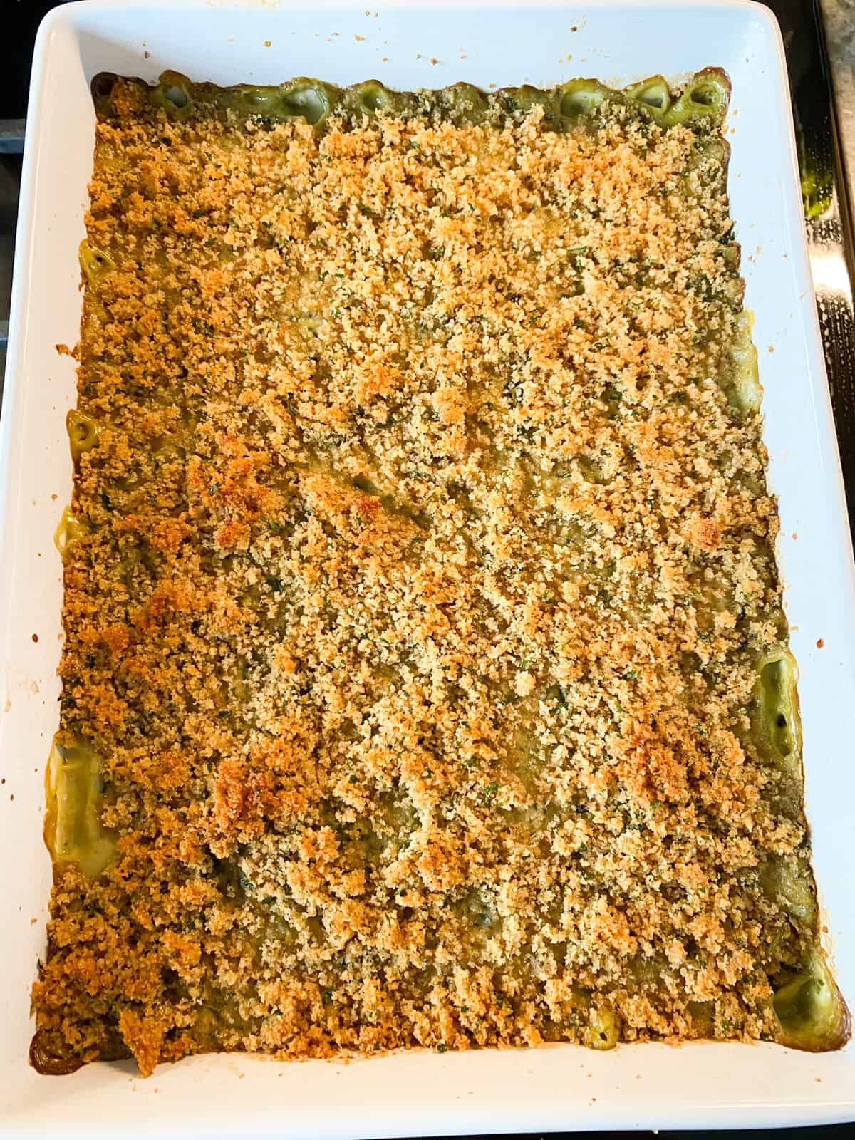 Baked pesto scalloped potatoes.