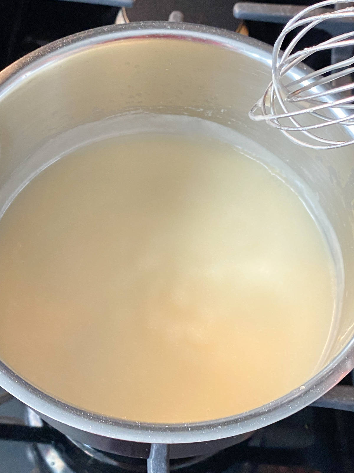 Finished roux in a pot.