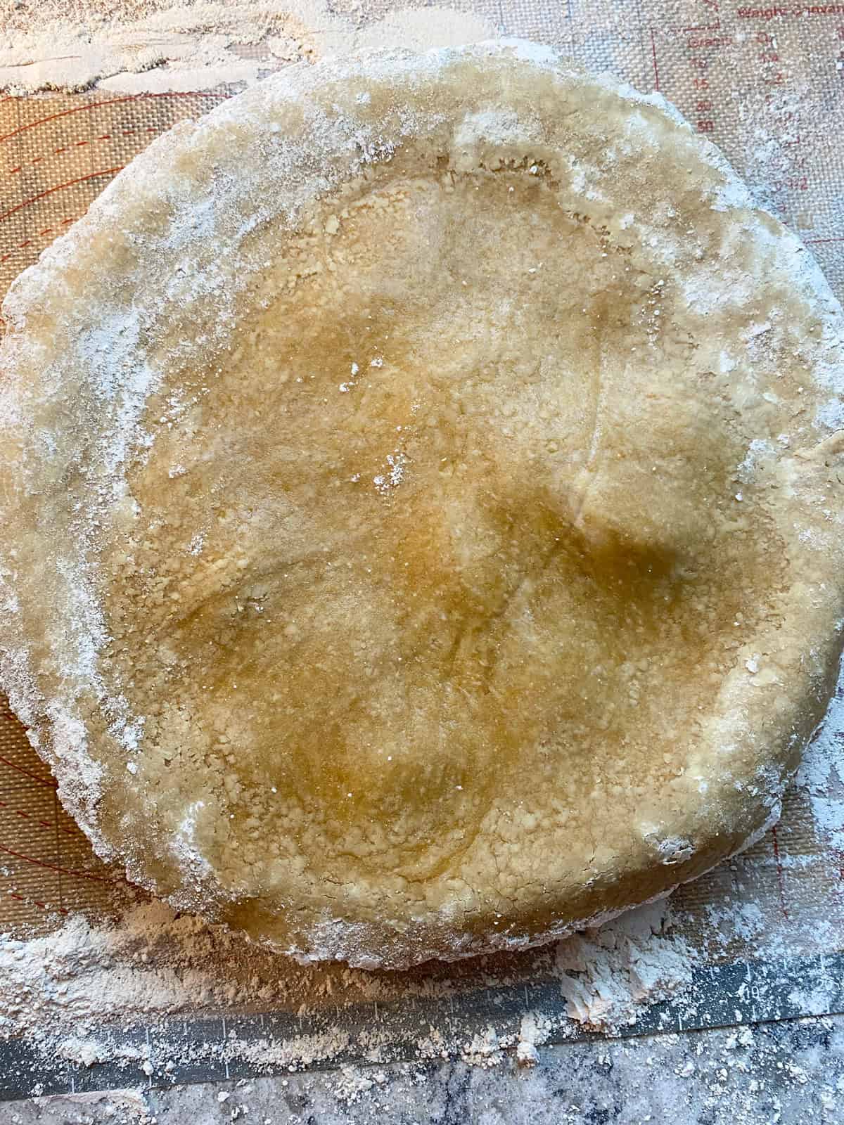 Top crust sealed to bottom.