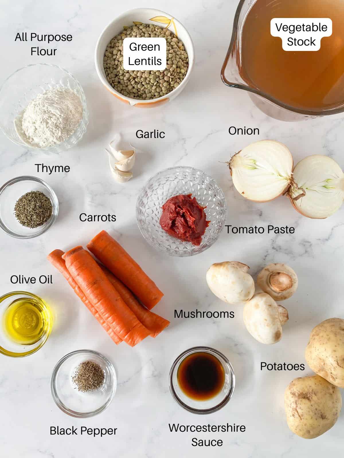 Ingredients for instant pot Irish stew.