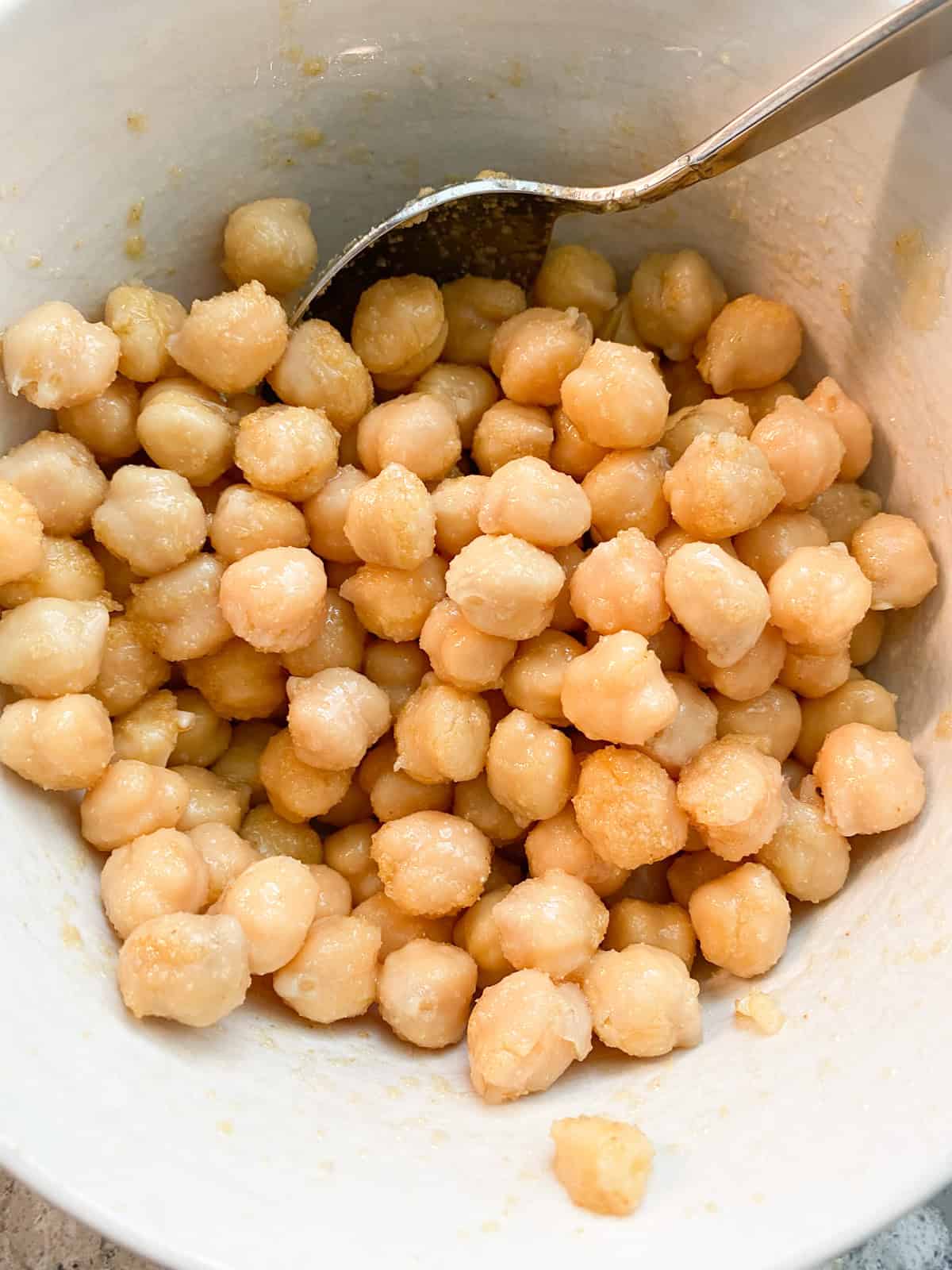 Ingredients all mixed together, in a small bowl.
