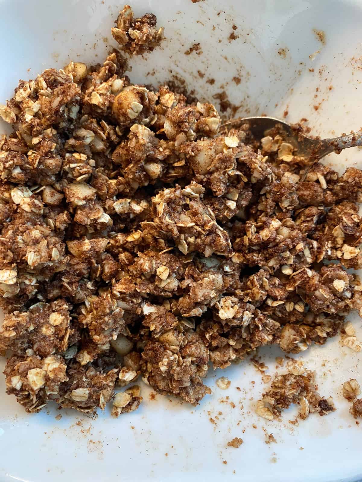 Crumb topping, mixed.