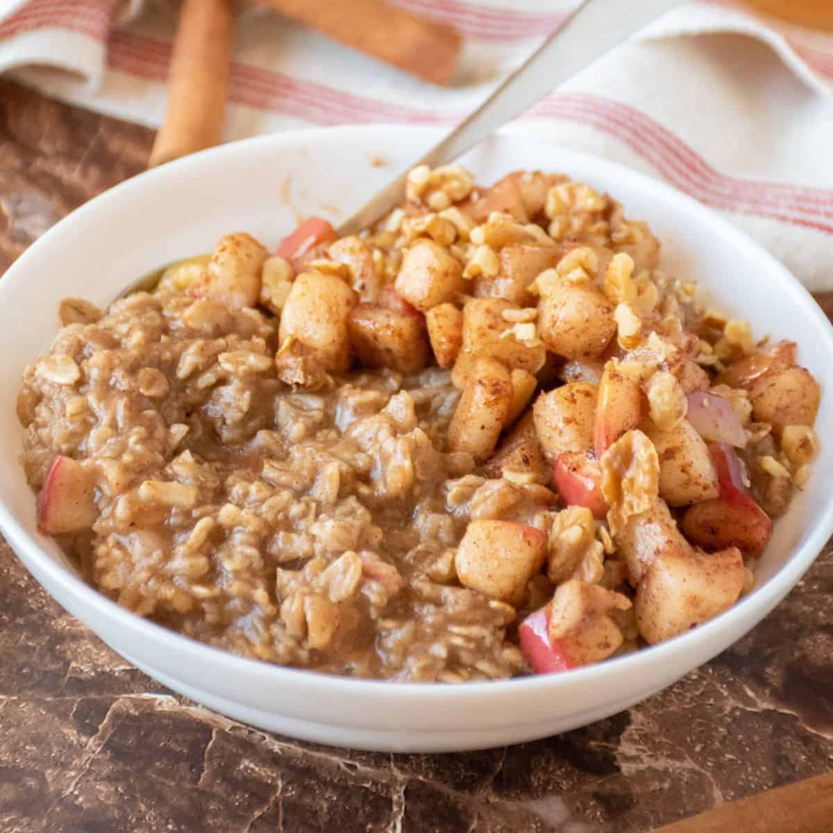 Apple pie oatmeal