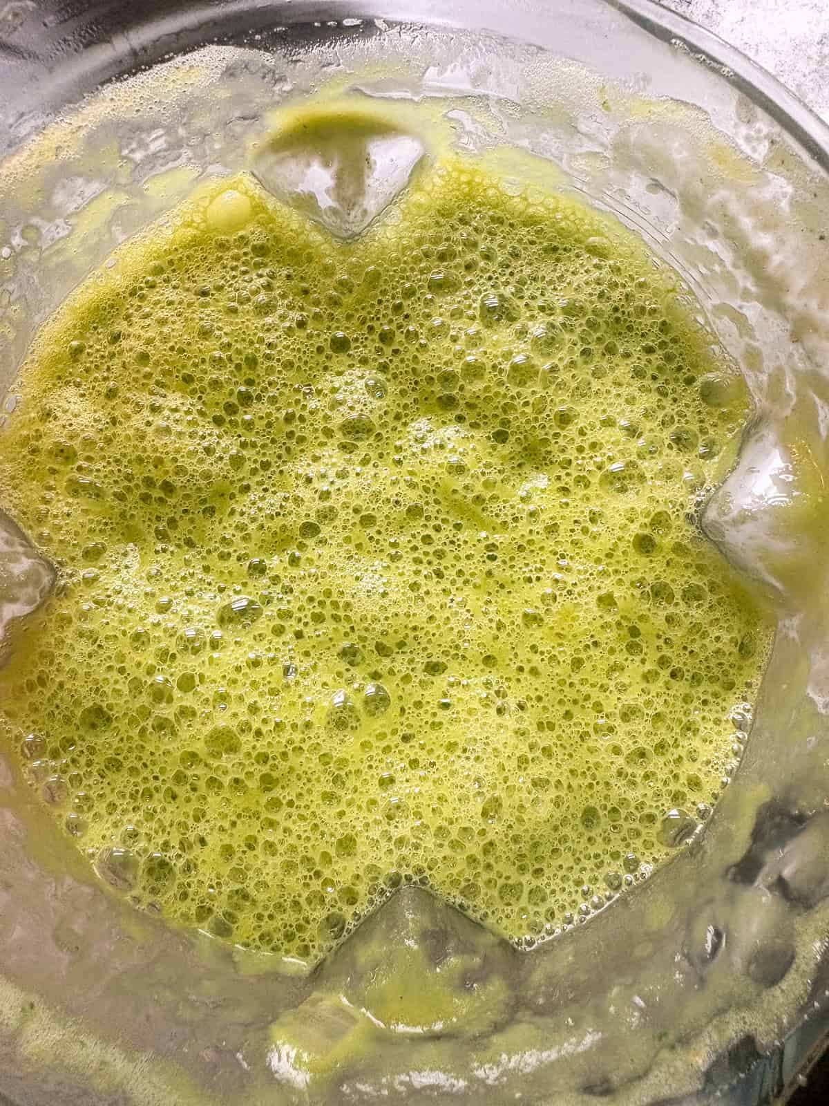 Soup blended in a blender.