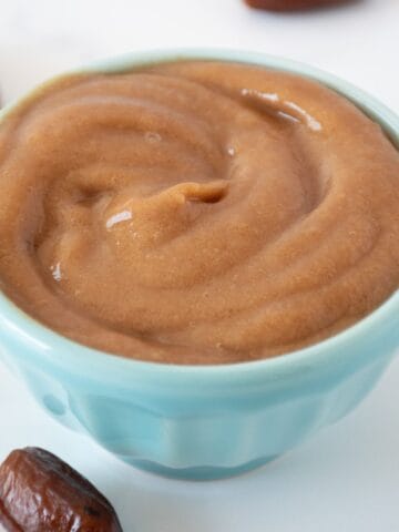 Small bowl with date paste in it.