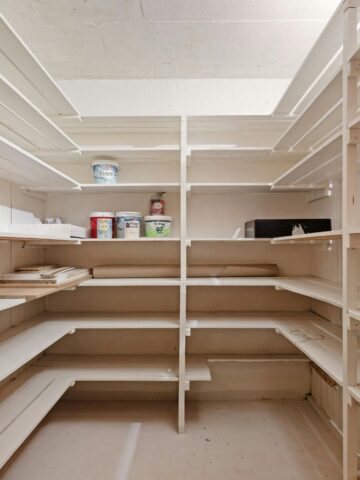 An empty pantry.