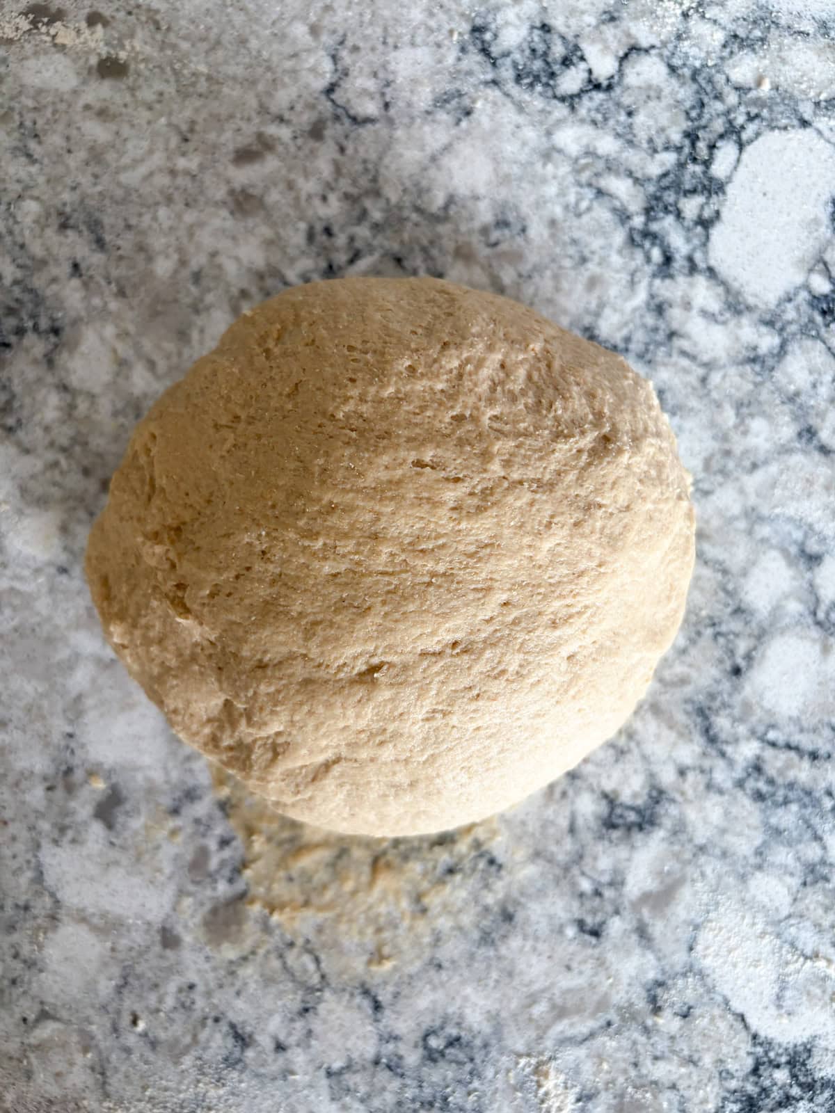 Ball of dough after kneading.