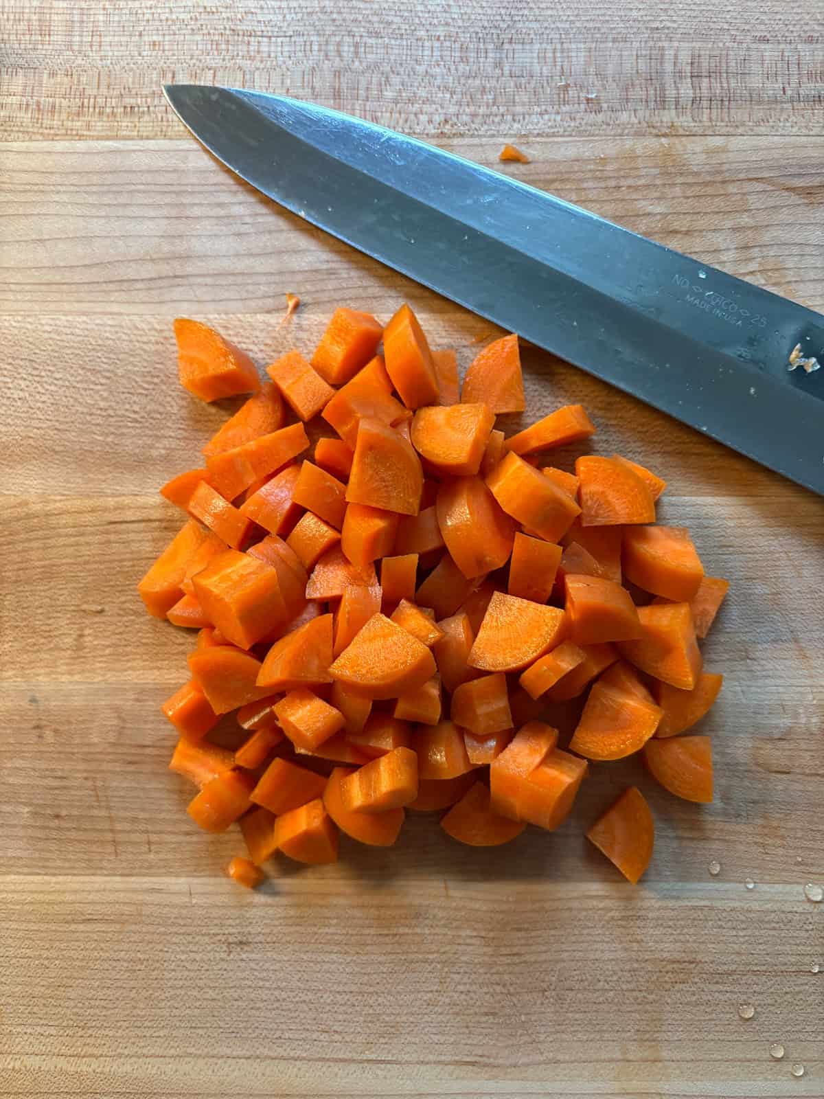 Chopped carrots.
