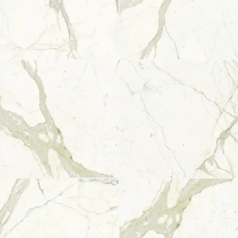 White marble tile with gray veining for luxurious interior decor.