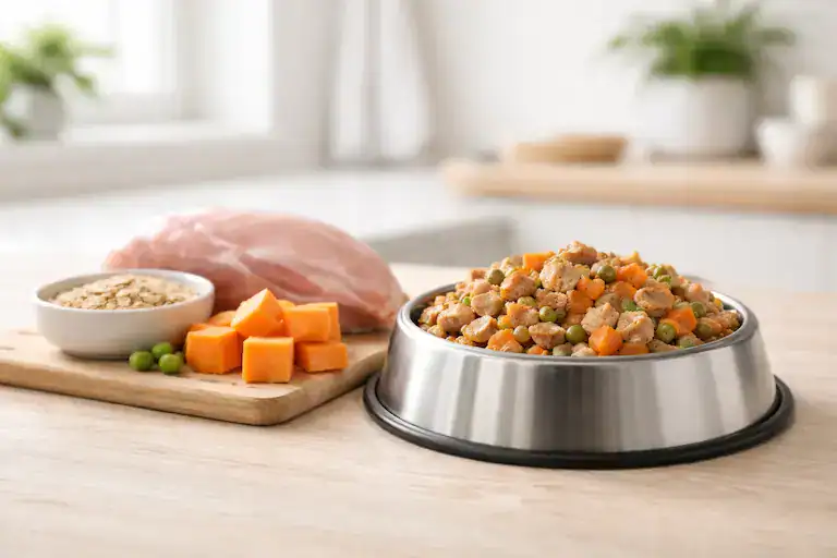Limited ingredient dog food used in an elimination diet for dogs