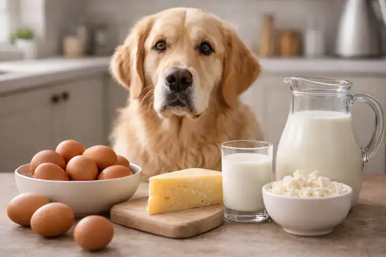 common protein allergens in dogs including eggs and dairy