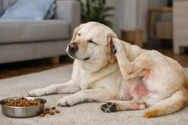 dog allergy symptoms that look like food allergy itching dog