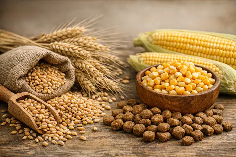 wheat and corn ingredients linked to grain allergy in dogs