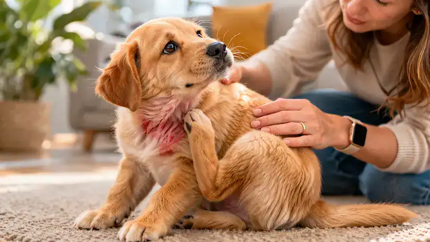 how to stop dog itching fast home treatment relief