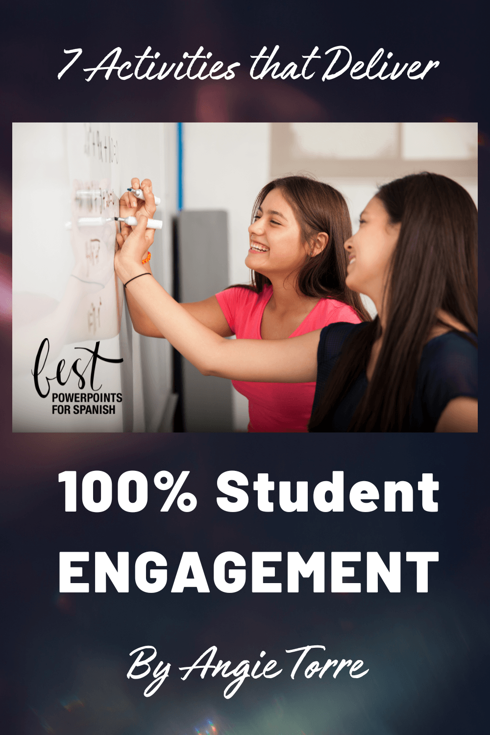 7 Activities that Deliver 100% Student Engagement: Two high school girls are laughing and writing on the board.