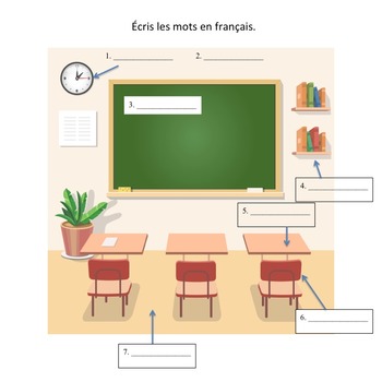 French Classroom Objects Interactive Notebook and Google Drive Activities - Image 4