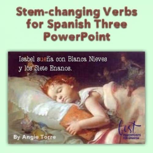 Stem-changing Verbs for Spanish Three PowerPoint