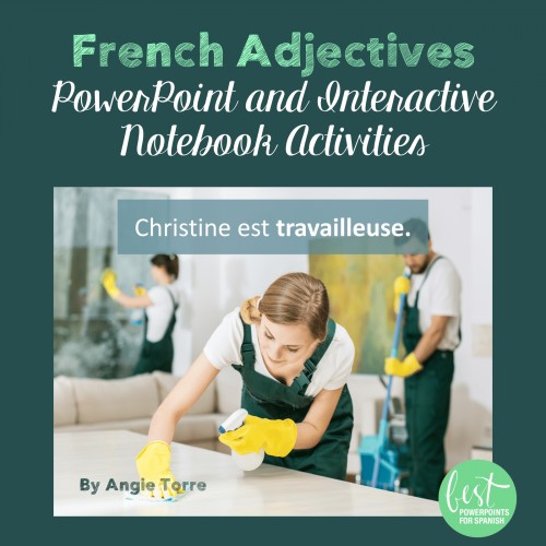 French Adjectives Les adjectifs PowerPoint and Interactive Notebook Activities