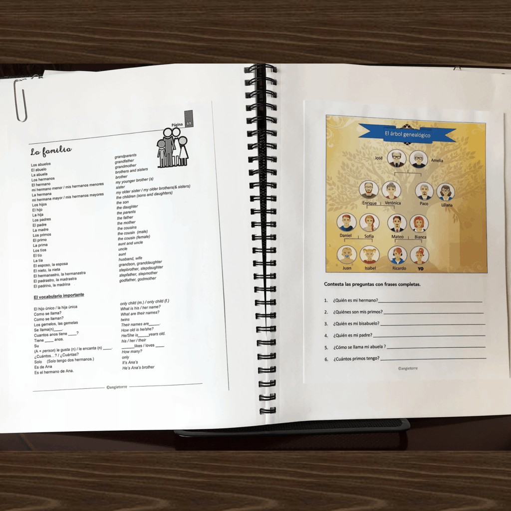 Spanish Family La familia Interactive Notebook Activity - Image 4